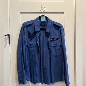 Rails navy blue button down shirt